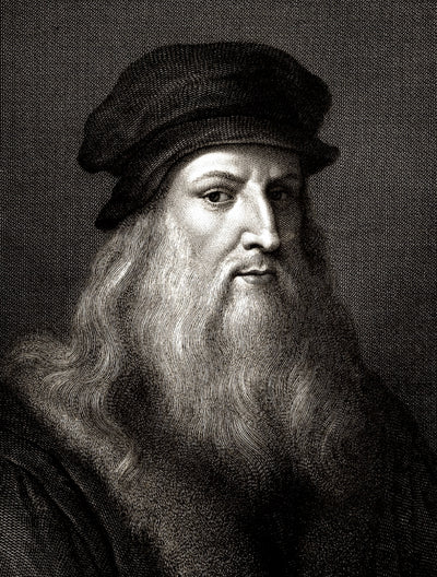 Retrato grabado de Leonardo