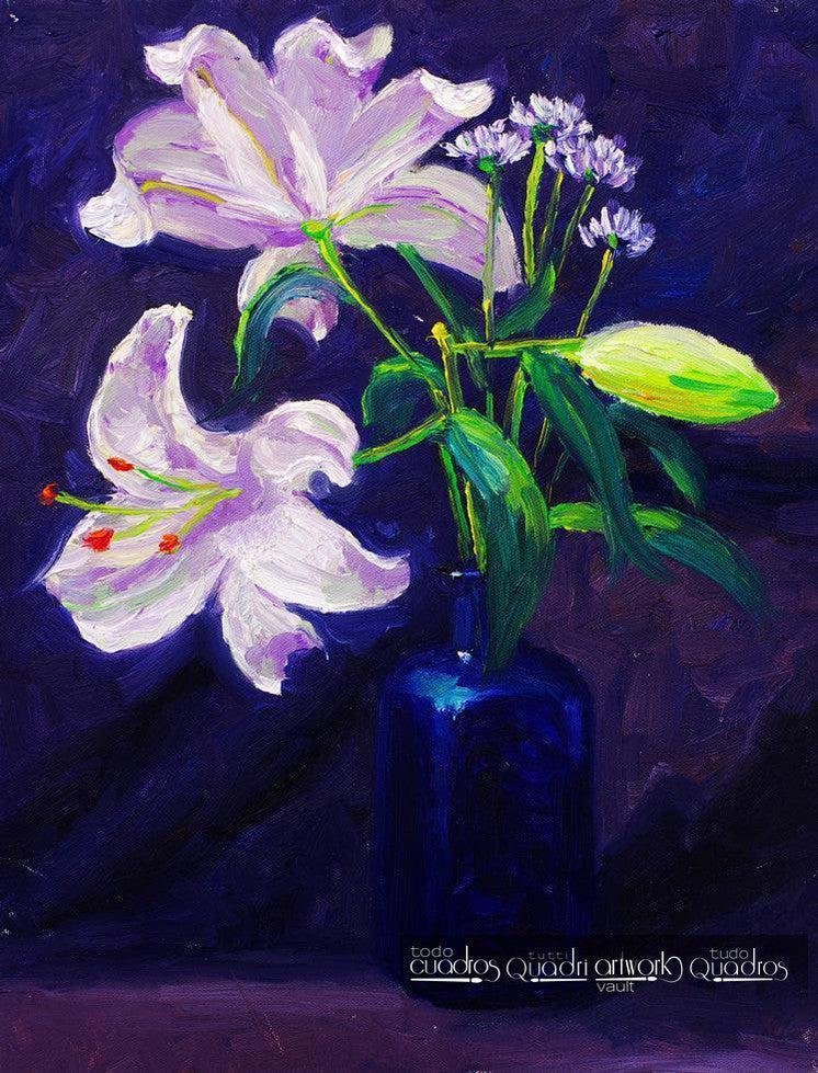 Lirios, Óleo Floral
