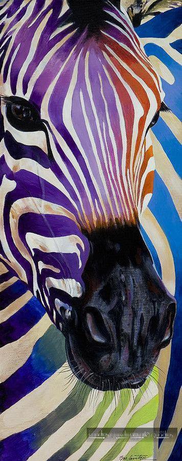 Cebra psycho, óleo