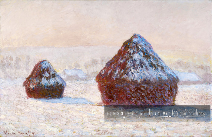 Trigo en la nieve, Monet
