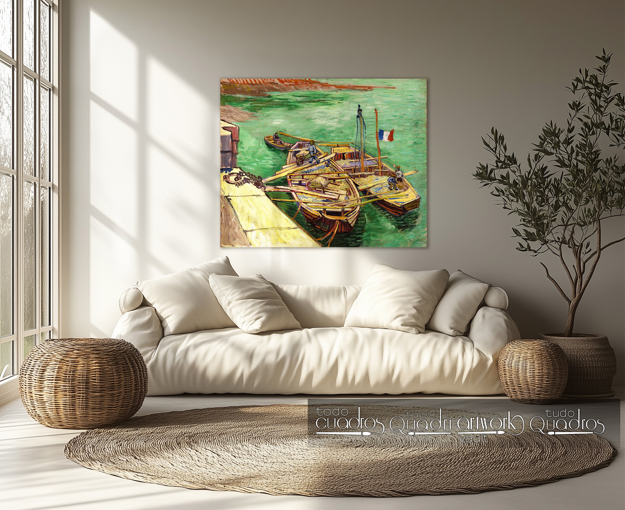 Muelle con hombres descargando, Van Gogh