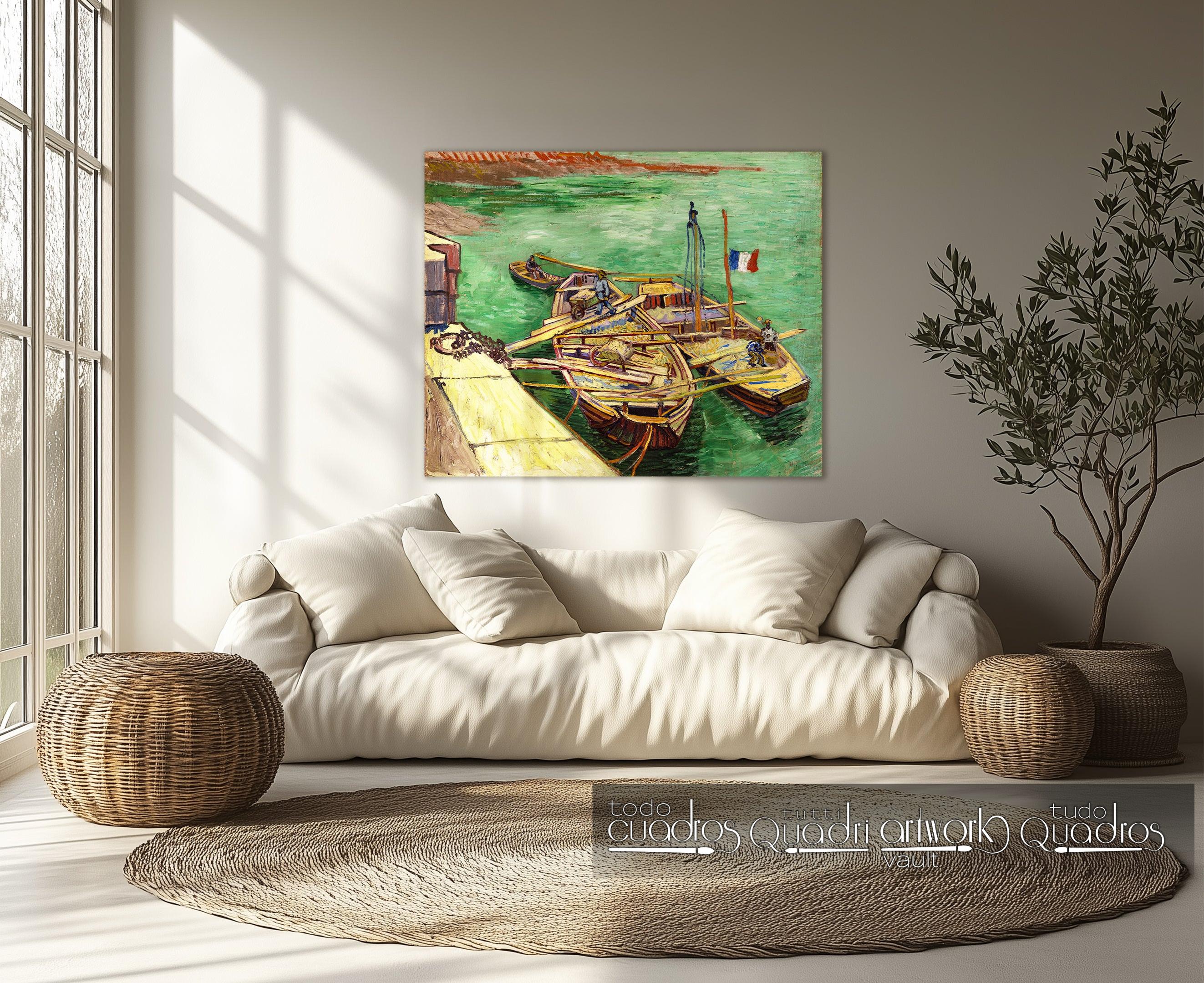 Muelle con hombres descargando, Van Gogh
