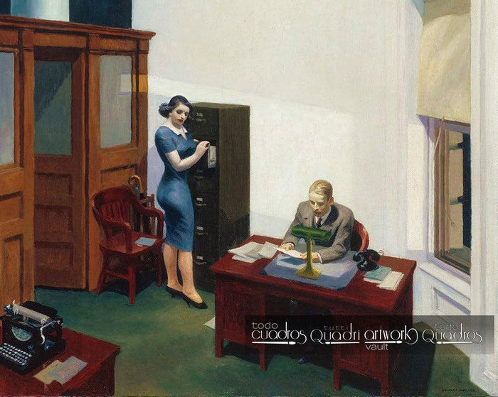 Oficina por la noche, Hopper