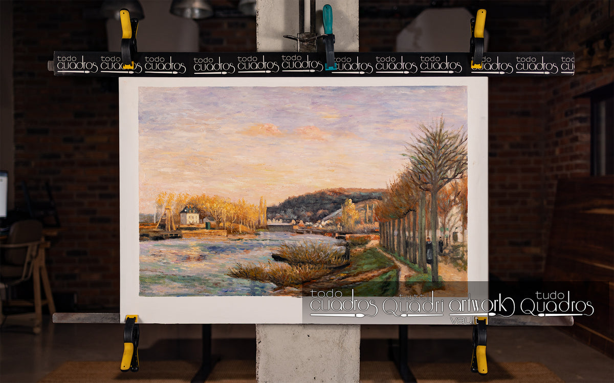 El Sena en Bougival, Pissarro