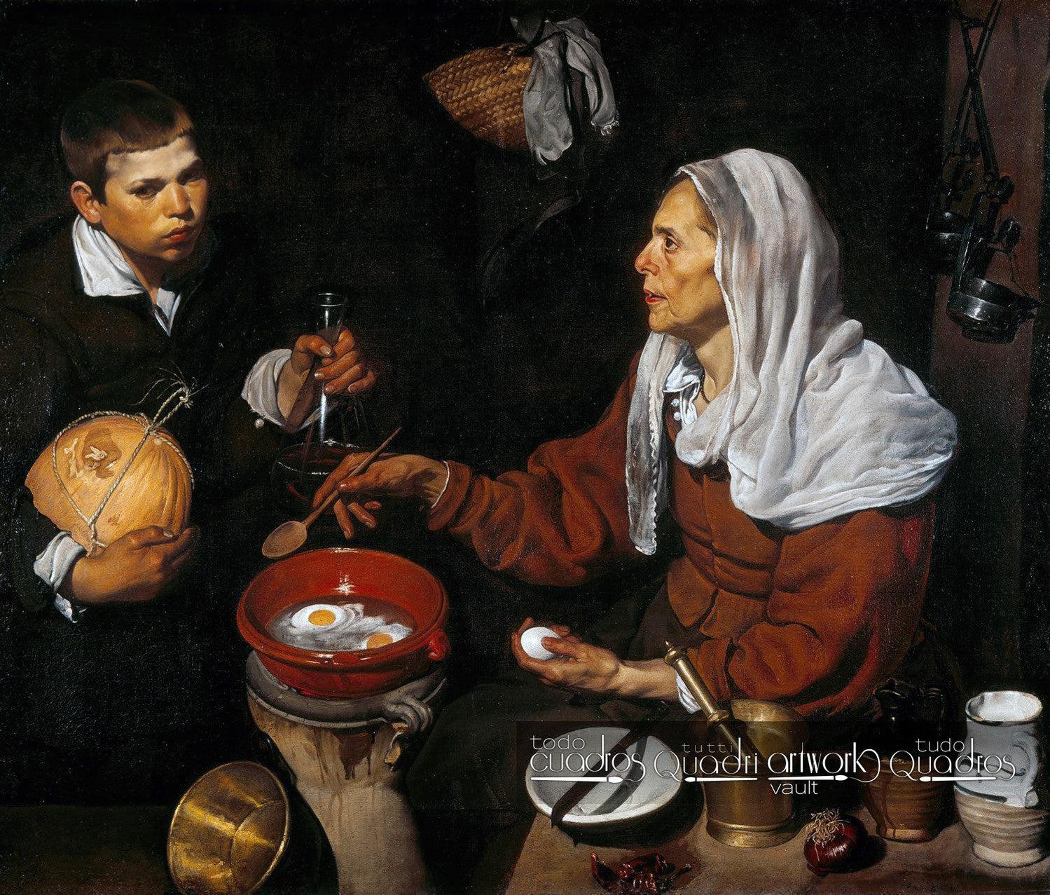 Vieja friendo huevos, Velázquez