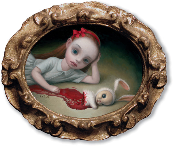 Niña con conejo.