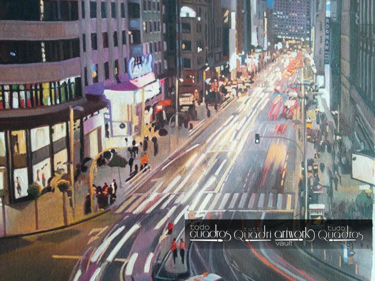 La Gran Vía de Madrid por la noche