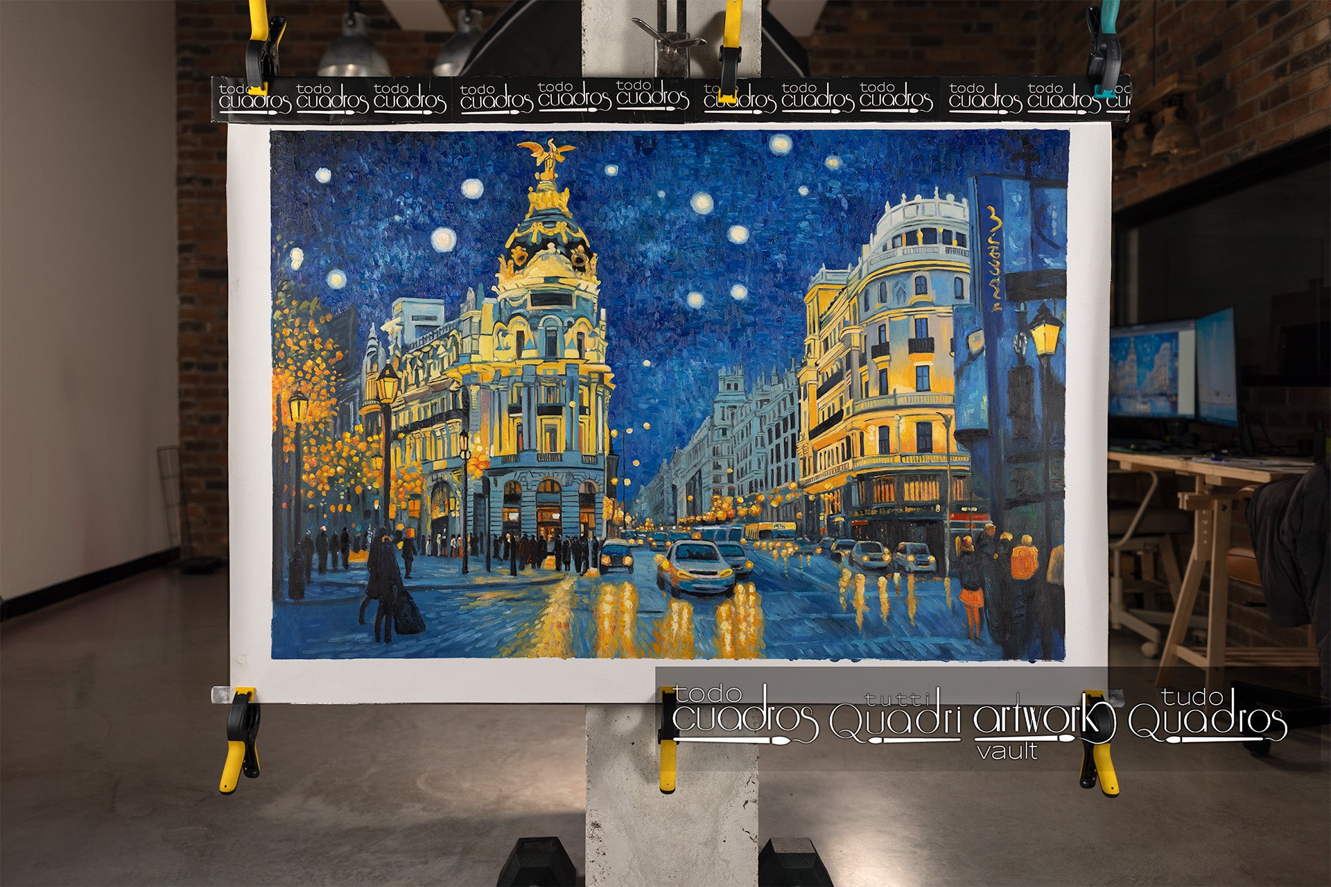 Noche de Madrid, estilo Van Gogh