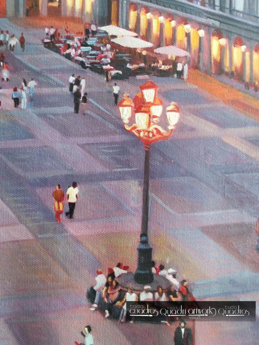 La plaza Mayor de Madrid, Atardecer