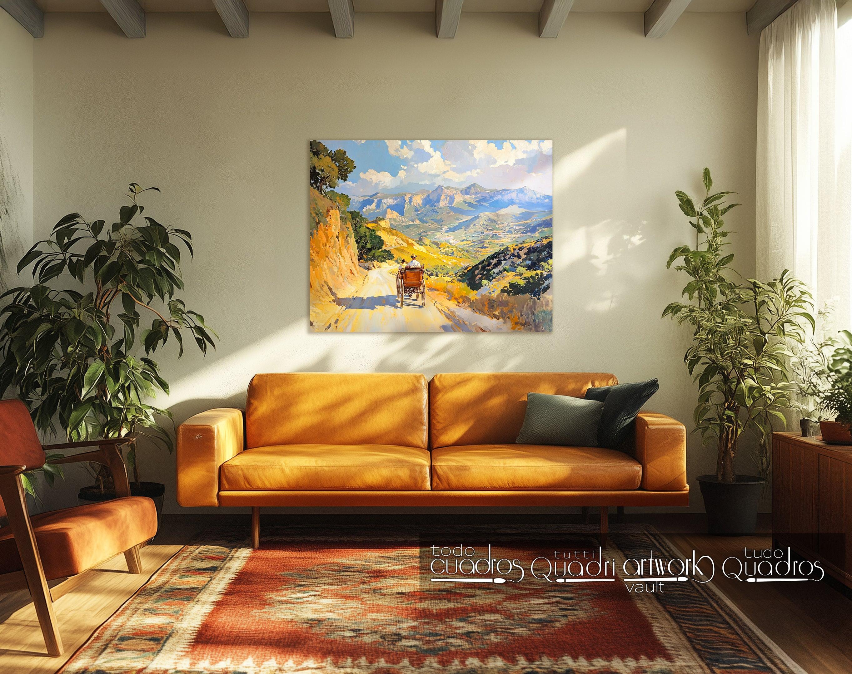 Camino entre montañas, estilo Sorolla