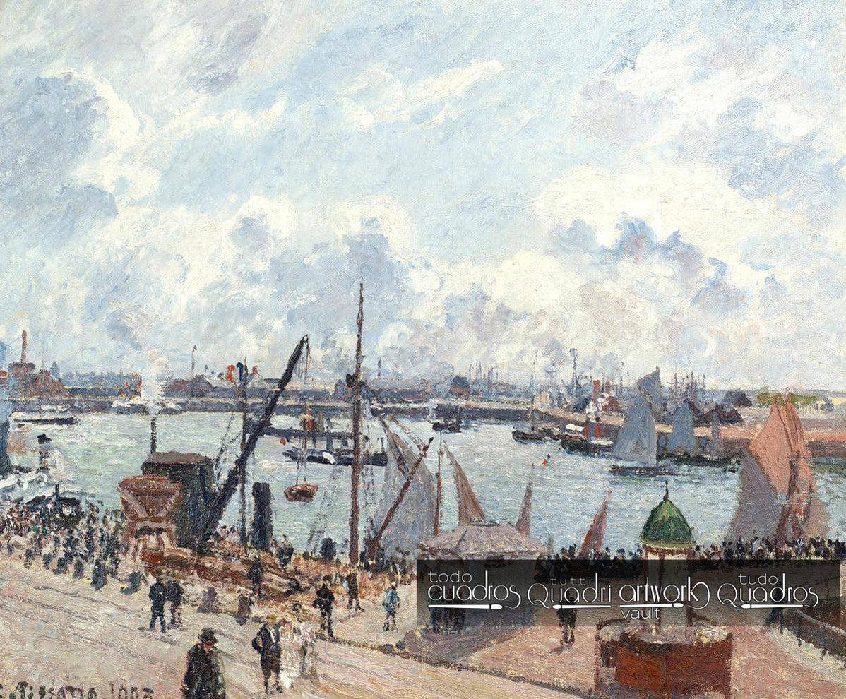 El antepuerto de Havre por la mañana, Pissarro
