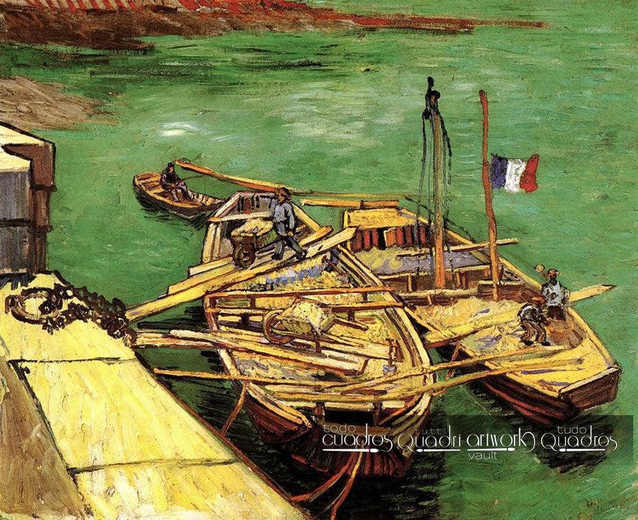 Muelle con hombres descargando, Van Gogh