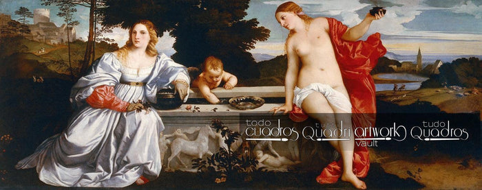 Cuadro "Amor sacro y amor profano" de Tiziano, obra manierista.