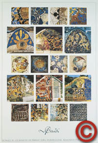 Muestra de diseños creados por Gaudí.