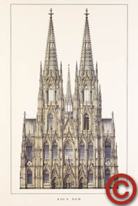 Edificación estilo gótico en Colonia.