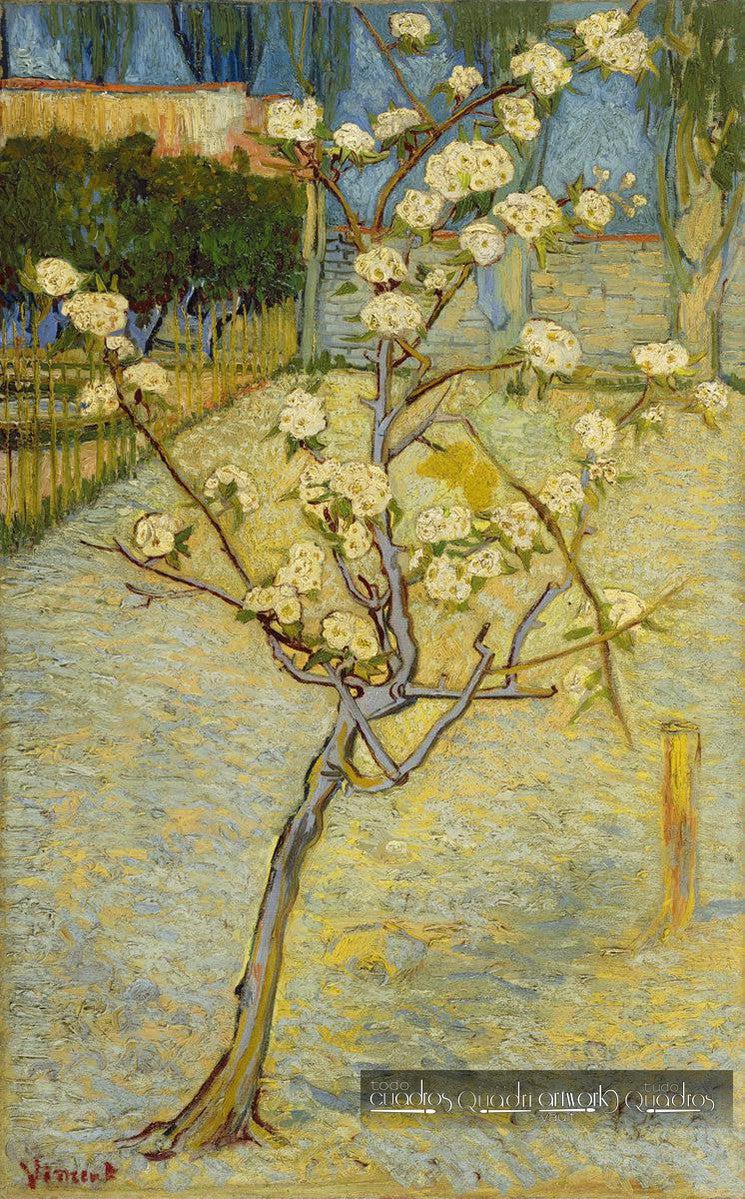 Cuadro "Pequeño Peral en Flor" de Van Gogh, árbol floreciendo.