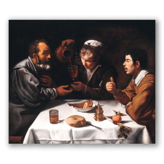 Tres hombres a la mesa