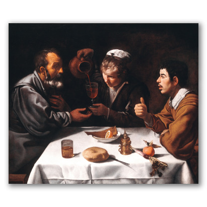 Tres hombres a la mesa